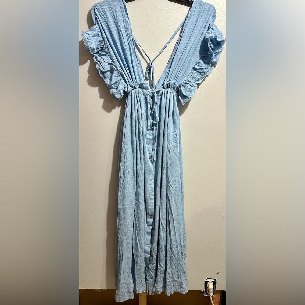Elegant Blue Maxi Dress